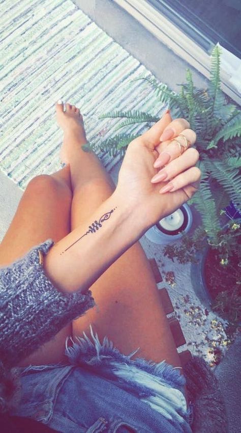 Top 100 Cutest Wrist Tattoo Designs You Have To See Unalome Tattoo, Trendy Tattoo, Spiritual Tattoos, Wrist Tattoos For Women, Music Tattoos, Tattoo Designs And Meanings, Feather Tattoos, Symbolic Tattoos, Trendy Tattoos