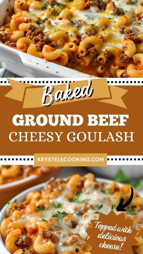 Baked Ground Beef Goulash
	•	Try this easy, old-fashioned Baked Ground Beef Goulash! Made with hamburger and baked in the oven, it’s a classic American recipe perfect for dinner. Goolosh Recipe Ground Beef Easy, Goulash Casserole Recipes, Last Minute Ground Beef Dinners, Baked Goulash Recipes Ground Beef, 2lbs Ground Beef Recipes, Goulash Casserole, Goulash Recipes Easy Ground Beef, Goolosh Recipe, Baked Goulash