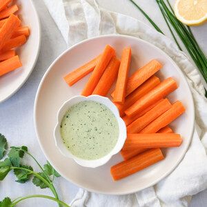 Safeway - Carrot Sticks with Green Goddess Yogurt Dip Carrots And Ranch Snack, Carrot Sticks And Dip, Carrots And Ranch, Dip With Greek Yogurt, Avocado Yogurt Dip, Green Goddess Dip, Cold Lunch, Summer Vision, Carrot Sticks