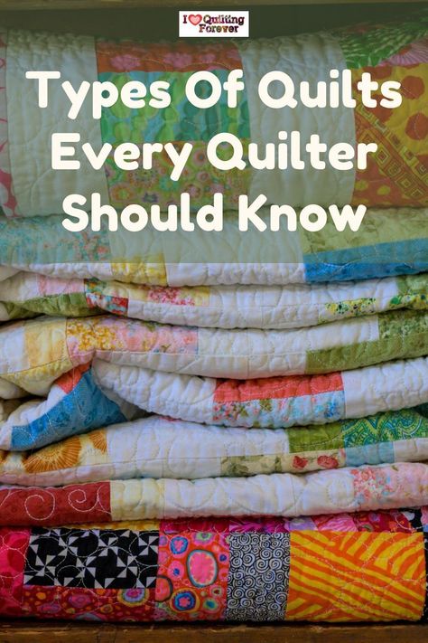 There are many different types of quilts, with limitless possibilities for creativity. Look for the ones that will suit your style! Types Of Quilts Patterns, Different Types Of Quilt Patterns, Different Quilting Designs, Free Style Quilting, Different Types Of Quilts, Different Quilt Patterns, Quilt Patterns Vintage, Amish Quilt Patterns Free, Handmade Quilts Ideas