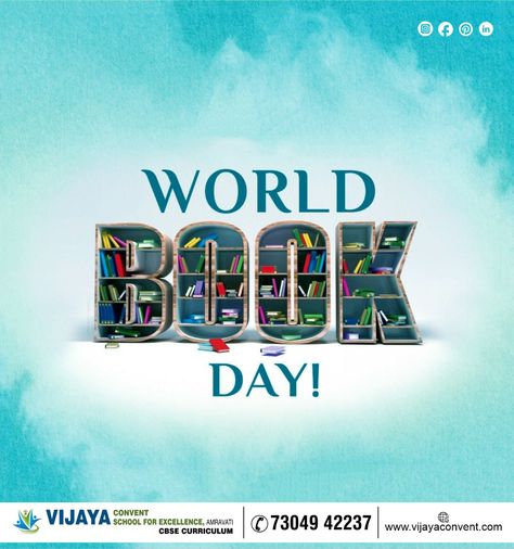 World Book Day Creative Ads, World Book Day Poster, World Book And Copyright Day, Book Website, Book Ads, Festival Post, Media Production, World Book Day, Creative Advertising Design