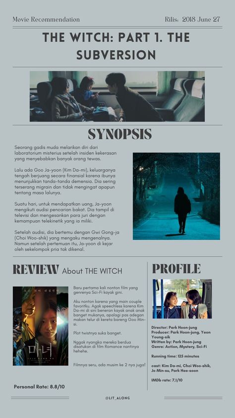 Film Rekomendasi, The Witch Part 1, Kdrama Journal, Cinematic Art, Poster Presentation, Film Recommendations, Korean Movies, Asian Film, Japanese Movies