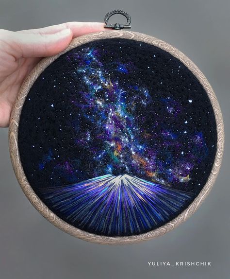 Galaxy Embroidery Pattern, Clothes Flipping, Embroidery Galaxy, Galaxy Embroidery, Portal To Another World, Constellation Quilt, Textiles Inspiration, Painting Space, Space Sky