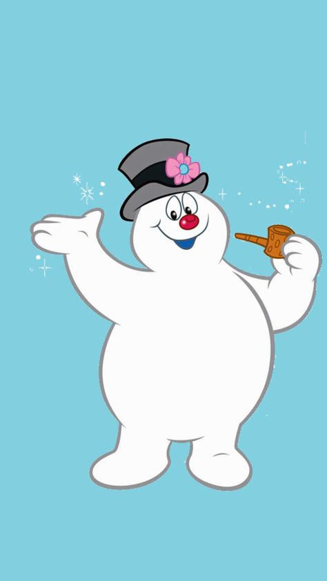 Frosty Wallpaper, Frosty The Snowman Aesthetic Wallpaper, Preppy Snowman, Frosty Painting, Frosty The Snowman Tattoo, Frosty The Snowman Wallpaper, Frosty The Snowmen Aesthetic, Christmas Movie Wallpaper, Christmas Wallpaper Blue