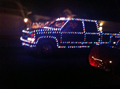 I havent had a chance to get this on but its worth a laugh! This guy came pulling up to us when we were out looking at Christmas lights. How does one put working christmas lights on a truck? I dont know but he has a lot of spirit! Christmas Lights On Truck, Christmas Parade Truck Ideas, Looking At Christmas Lights, Christmas Floats, Car Decoration Ideas, Christmas Car Decorations, Christmas Parade Floats, Roof Decoration, Parade Ideas