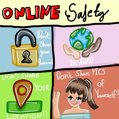 Safer Internet Day: Kids share their top online safety tips - SuperAwesome Internet Safety Day, Digital Poster About Netiquette, Remember The Human Netiquette Poster, Netiquette Poster Making, Internet Safety Posters, Internet Safety Poster Ideas, Internet Safety Poster Drawing, Online Security Poster, Digital Safety Poster