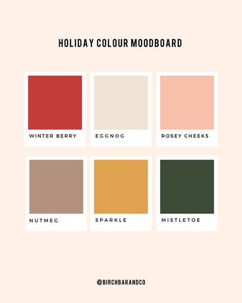 Birch Bar | baby + holiday + party decor on Instagram: "we are fa-la-la-la loving the palette for this season! 🎄❤️​​​​​​​​ ​​​​​​​​ 🌟 what are your favourite colours for this time of year? let me know below...​​​​​​​​ ​​​​​​​​ •​​​​​​​​​​​​​​​​ •​​​​​​​​​​​​​​​​ •​​​​​​​​ ​​​​​​​​ ​​​​​​​​ #christmas #holidaycolours #holidaymoodboard #inspiration #tistheseason #holidays #christmasornaments #holidayseason #christmas2022 #christmasdecor #holidaydecor #christmasornament #treeornament #customornam Christmas 2024 Color Trends, Mid Century Christmas Color Palette, Christmas Color Swatches, Girly Christmas Color Palette, Christmas Card Color Scheme, Holiday 2024 Color Trends, Unique Christmas Color Palette, Holiday Colour Palette, Christmas Decorations Color Schemes