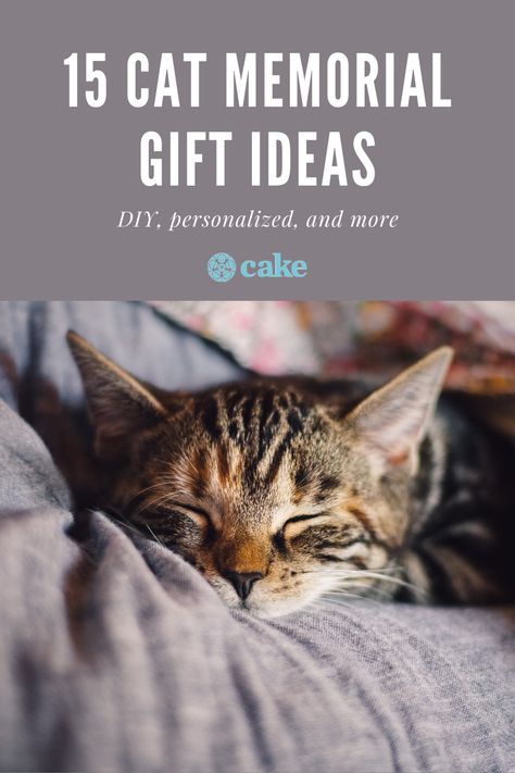 A cat can be a cherished, beloved member of the family. Honor your deceased cat with one of these 15 cat memorial gift ideas. These are perfect for the cat lover in your life, and they keep kitty's memory alive for years to come. #Cat #CatMemorial #CatGift #CatLover Memorial Ideas For Pets, Memorial Pet Ideas, Pet Remembrance Ideas, Pet Memory Ideas, Pet Memorial Gift Ideas, Loss Of A Cat, Gifts For Loss Of Pet, Loss Of Cat, Dog Memorial Box Ideas