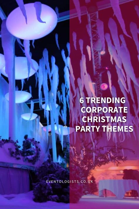 We’re sharing our top trending Christmas Party event design ideas that will make your next corporate festive event stand out from the crowd! Check out our blog to learn more! Company Holiday Party Ideas Table Settings, Christmas Party Event Ideas, Formal Christmas Party Themes, Extravagant Christmas Party, Corporate Party Theme Ideas, Corporate Themed Events Ideas, Corporate Christmas Party Themes, Christmas Party Themes For Company, Corporate Party Themes