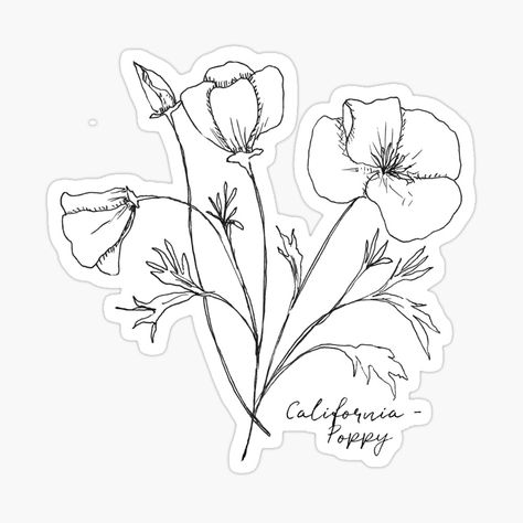 California State Flower, Ink Illustration, Logo Line, California Poppy, Ink Illustrations, Iphone Case Design, Illustration Drawing, Home Made, Line Drawing