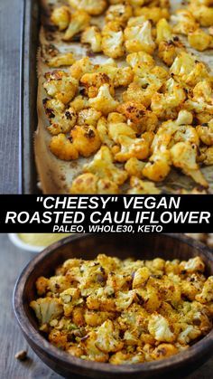 Vegan Roasted Cauliflower, Easy Healthy Side Dishes, Nutritional Yeast Recipes, Healthy Side Dish, Vegan Roast, Vegan Cauliflower, Vegan Side Dishes, Healthy Side, Easy Paleo