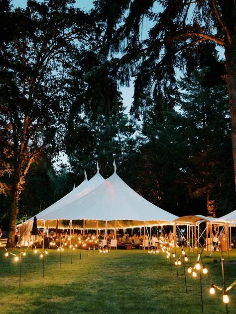 Event Tent Lighting, Wedding Tent Lighting, Wedding String Lights, White Tent Wedding, Backyard Tent Wedding, Wedding Tent Decorations, Outdoor Tent Wedding, Tent Wedding Reception, Backyard Tent