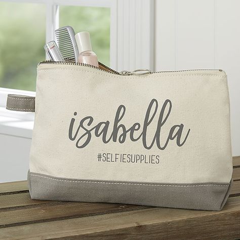 Personalized Makeup Bag, Grey Makeup, Bridesmaid Makeup Bag, Custom Makeup Bags, Drawn Together, Diy Bachelorette Party, Personalized Makeup Bags, Bath Gift, Bridesmaids Personalized