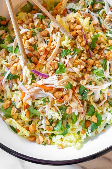 Cold Chicken Salad, Cold Chicken Salads, Vietnamese Chicken Salad, Vietnamese Salad, Thai Chicken Salad, A Spicy Perspective, Chicken And Cabbage, Cold Lunches, Paleo Lunch