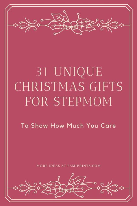 Every stepmother deserves to be treated like a queen. They put up with so much, including being stuck between two worlds of their own family and your children's. A small token of appreciation can go a long way on Christmas morning. These are 31 Unique Christmas Gifts For Stepmom in 2021 that won't break the bank or take too much time but will show how you really feel about them! Discover them today to avoid any delay! #bonusmomgifts #stepmothergifts #bestchristmasgiftsforstepmom Gifts For Stepmom Christmas, Sentimental Gifts For Step Mom, Stepmom Gift Ideas, Step Mom Gifts Christmas, Diy Gifts For Step Mom, Step Mom Christmas Gift Ideas, Christmas Gifts For Step Mom, Step Mom Gift Ideas, Gifts For Step Mom