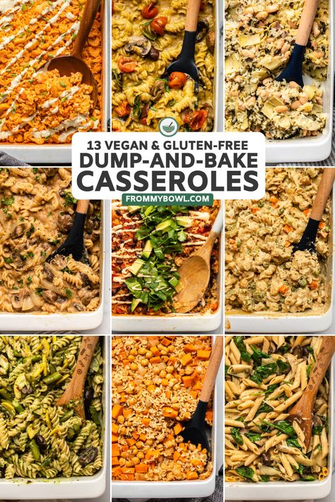 Gluten Free Vegan Casserole Recipes, Gf Df Casseroles, Veggie Gluten Free Recipes, Healthy Casserole Recipes Dairy Free, Dairy Free Dump Meals, Easy Delicious Vegan Meals, Dairy Free Make Ahead Meals, Vegan Gluten Free Main Dishes, Vegan Casseroles Plant Based