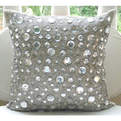 Ivory Throw Pillows, Silver Throw Pillows, Neutral Decorative Pillows, Glitter Pillows, Couch Accent Pillows, Silk Throw Pillows, White Decorative Pillows, Silver Pillows, Pillows Couch