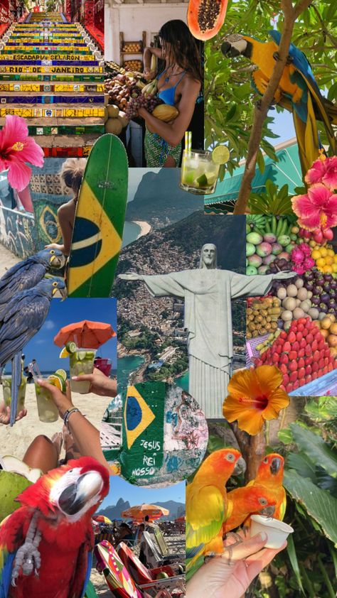 Aesthetic Brazil Wallpaper, Brazilian Wallpaper Aesthetic, Brazil Mood Board, Rio Brazil Aesthetic, Brazil Travel Aesthetic, Brazilian Beach Aesthetic, Brazil Aesthetic Vintage, Brazil Wallpaper Iphone, Brazil Wallpaper Aesthetic