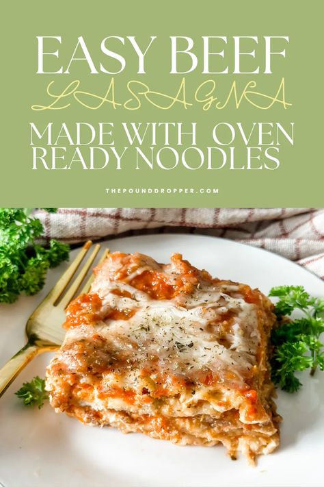 Lasagna Recipe Using Oven Ready Noodles, Lasagna Recipe With Oven Ready Noodles, Lasagna With Oven Ready Noodles, Lasagna Oven Ready Noodles, No Cook Noodle Lasagna, Ww Casseroles, 310 Recipes, Recipes With Lasagna Noodles, Baked Lasagna Recipe