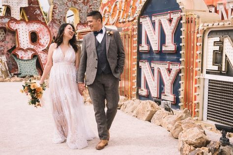 Vegas Elopement Photography, Neon Museum Las Vegas, Las Vegas Bride, Ace Hotel Palm Springs, The Neon Museum, Vegas Bride, Las Vegas Wedding Photography, Museums In Las Vegas, Neon Museum