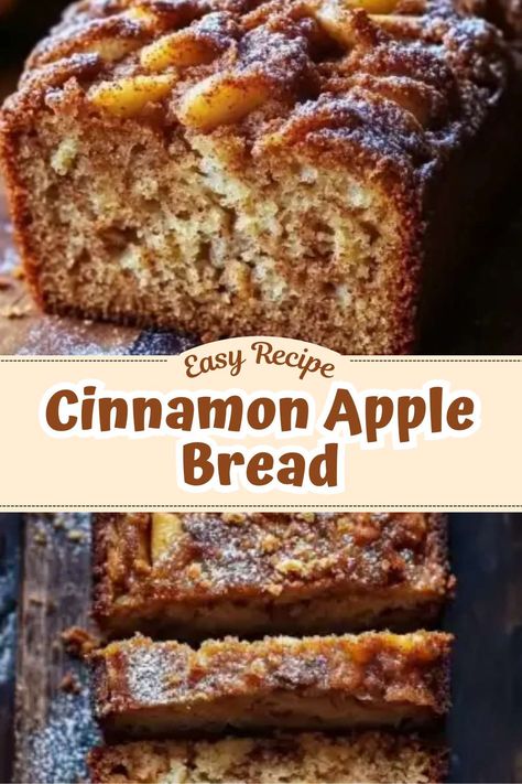 Cinnamon Apple Bread Apple Spice Quick Bread, Spiced Apple Bread Recipe, Apple Spice Loaf Bread, Caramel Apple Bread Recipe, Best Apple Cinnamon Bread, Apple Bread Recipe With Canned Apples, Easy Apple Bread Simple, Bread Recipes Fruit, Cinnamon Applesauce Bread Recipes