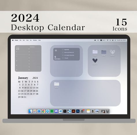 Desktop Wallpaper 2024 Organizer with calendar, Mac & Windows Desktop Folder Icons, Natural Minimal Wallpaper 2024printableplanner #minimalistramadanplanner #printablemealplanner🌟. Desktop Design Workspaces, Wall Calendar Organizer, Desktop Inspiration, Calendar Design Layout, Desktop Bg, Desktop Folder Icons, Top Decor Ideas, Desktop Planner, Wall Calendar Design