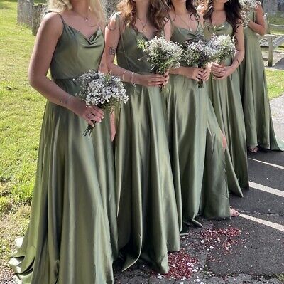 Sand Wedding Dress, Silk Sage Bridesmaid Dresses, Sage Bridal Party Dresses, Sage Green Guest Wedding Dress, Bridesmaid Eucalyptus Dress, Green Bridesmaid Aesthetic, Tiana Themed Wedding Dress, Sage And Lilac Bridesmaid Dresses, Sage Green Dress Wedding