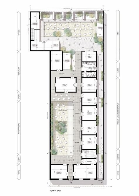 Strip Mall Architecture Plan, Strip Mall Plan, Mall Plan Design, Shopping Mall Design Plan, Conference Center Floor Plan, Strip Mall Floor Plan, Commercial Complex Plan, Shopping Center Floor Plan, Hotel Ground Floor Plan