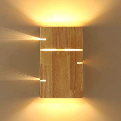 Wood Wall Lights Indoor, 2-Light Modern Wooden Wall Wash Light 10W Warm White LED Wall Sconce Up and Down Wall Lamp Ideal for Bedroom, Living Room, Hallway, Hotel, Rectangle (E27 LED Bulb Include) : Amazon.co.uk: Lighting Wood Wall Lights, Wall Lights Indoor, Spa Massage Room, Wall Wash Lighting, Wooden Wall Lights, Wood Art Design, Modern Wall Lamp, Indoor Wall Lights, Massage Room