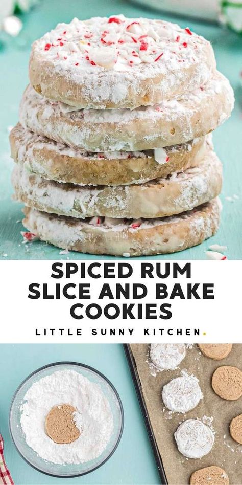 Slice And Bake Cookies, Boozy Baking, Little Sunny Kitchen, Christmas Cookie Box, Sunny Kitchen, Boozy Desserts, Christmas Spices, Recipes Christmas, Rum Cake