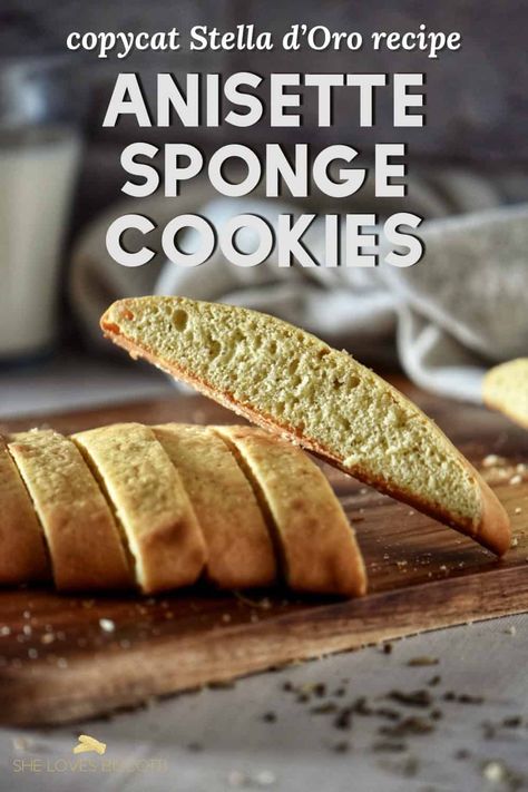 Sponge Cookies Recipe, Anisette Toast Recipe, Anise Bread Recipe, Star Anise Recipes, Biscotti Recipes Best, Italian Cookies Recipes, Lebanese Cookies, Soft Biscotti Recipe, Sponge Cookies