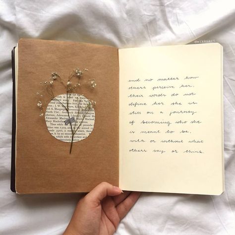 Bullet Journal Fame! 📒❄️ on Instagram: “"She is still on a journey of becoming who she is meant to be" ✨ Quote by @morganharpernichols This old-fashioned journal style 😍💕 . Double…” Book Of Quotes Diy Ideas, Artist Journal Pages, Poet Journal, Kunstjournal Inspiration, Journal Style, Art Journal Prompts, Bullet Journal Ideas, Bullet Journal Aesthetic, 카드 디자인