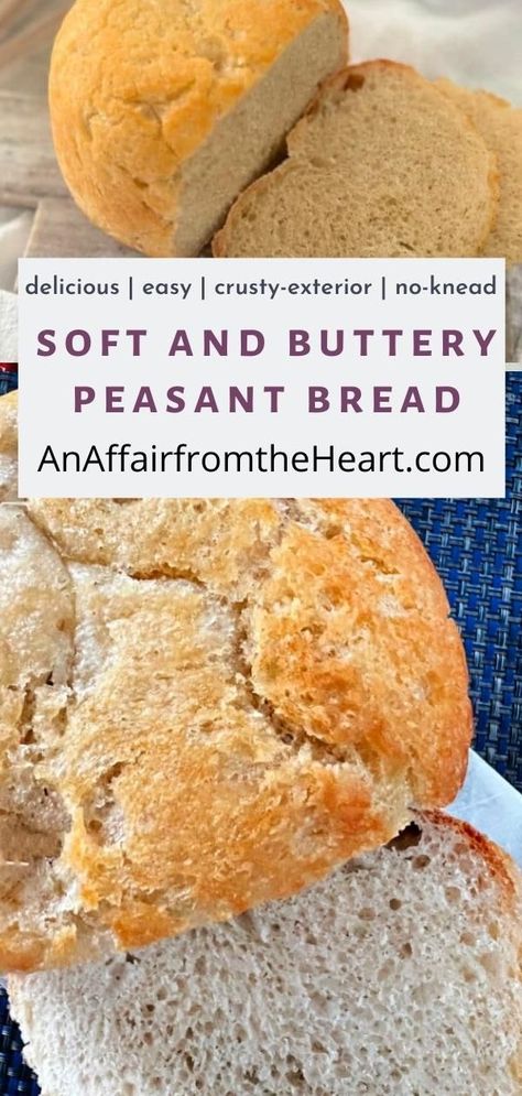 Homemade Peasant Bread, Soft Crusty Bread Recipe, Poor Man Bread, Meals And Munchies Peasant Bread, Peasant Bread Recipes, Pheasant Bread Recipe, Easy Peasant Bread Recipe, Poor Mans Bread Recipe, Round Bread Recipes