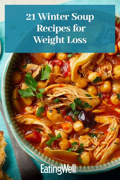 Fall Low Calorie Soup, Light Vegetable Soup Recipes, Soup Night Ideas, Eating Well Soup Recipes, High Fiber Soup Recipes Healthy, Low Calorie Winter Recipes, Healthiest Soup Recipes, Healthy Hearty Soups And Stews, Low Carb Winter Recipes