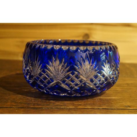 A beautiful Bohemian cobalt glass bowl which is absolutely stunning.  There are no known defects to this piece.  Measures 4 inches tall x 8 inches across. Cobalt Blue Glassware, Blue Glass Bowl, Classic Crystal Bowl, Northwood Carnival Glass Bowl, Cobalt Glass Vintage, Cobalt Glass, Crystal Bowls, Glass Bowl, Cobalt