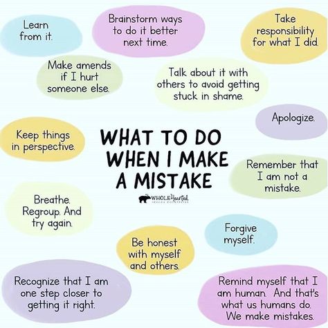 For me to learn myself...and pass down to my kids.❤ Safety Bulletin Board, Motovational Quotes, Mistake Quotes, Brain Based Learning, Clinical Social Work, Internet Safety, Life Journal, Emotional Regulation, Mental And Emotional Health