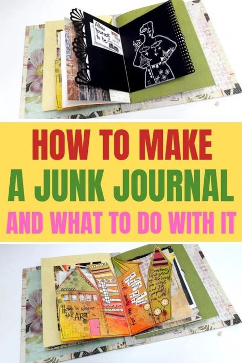 How to easily make a junk journal and what to do with it 49 Dragonflies, Sketchbook Design, Homemade Journal, Diy Journals, Aesthetic Journaling, Journal Techniques, Handmade Journals Diy, Journal Therapy, Smash Journal