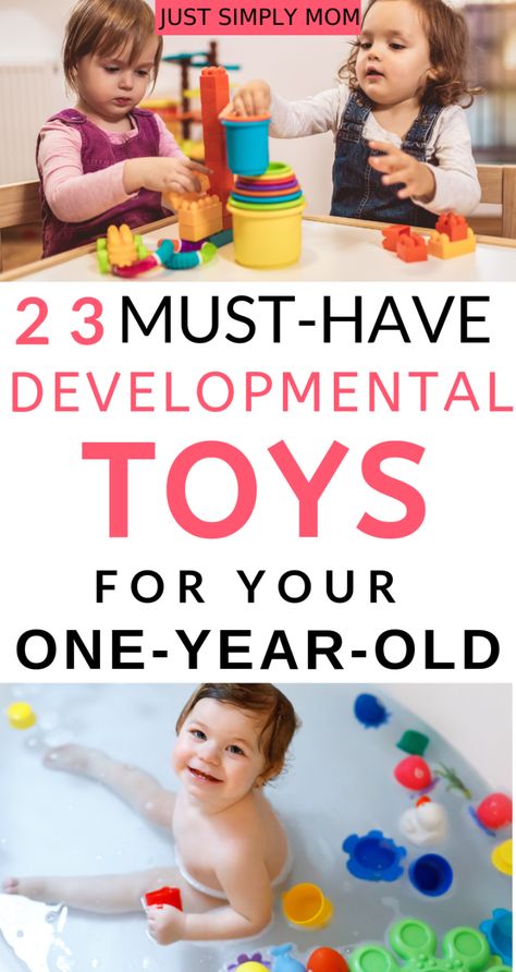 Best Developmental Toys for 1 Year Olds - Just Simply Mom Toddler Learning Activities, Montessori, Cognitive Learning, Baby Play Activities, Toys By Age, Newborn Toys, Developmental Toys, Baby Sensory, Best Toys