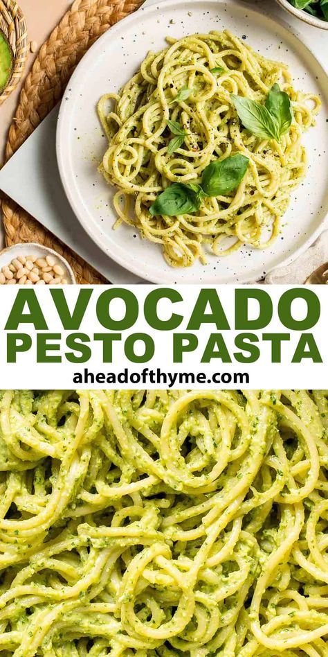 Avocado Pesto Pasta Avo Pesto Pasta, Avo Pasta Sauce, Basil Pesto Pasta, Pesto Sauce For Pasta, Avocado Pesto Pasta, Pesto Recipes, Basil Pesto Sauce, Sauce Pesto, Avocado Recipe