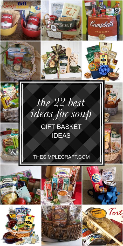 The 22 Best Ideas for soup Gift Basket Ideas - Home Inspiration and Ideas | DIY Crafts | Quotes | Party Ideas  #christmasGiftBasket #GiftBasketideas #GiftBasketdiy #GiftBasketforgirlfriends #GiftBasketforwomen #themedGiftBasket Soup Bowl Gift Basket, Soup And Bread Gift Basket, Lunch Basket Ideas, Casserole Gift Basket Ideas, Soup Cup Gift Ideas, Meal Kit Gift Basket, Dinner In A Basket Gift, Theme Baskets For Raffles, Soup Gift Basket Ideas Diy