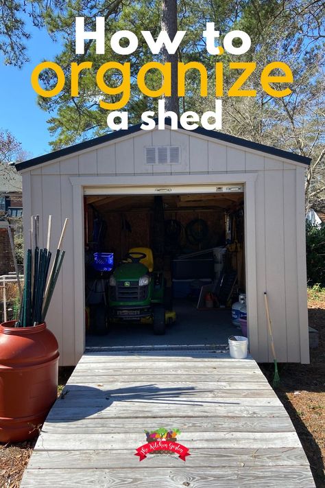 Ideas For Shed Storage, Shelves For Shed Storage, Creative Shed Storage Ideas, Outdoor Sheds Storage, Shelf Ideas For Storage Shed, Workshop Diy Ideas, Organize Shed Storage, Organizing Ideas For Shed, Yard Shed Organization