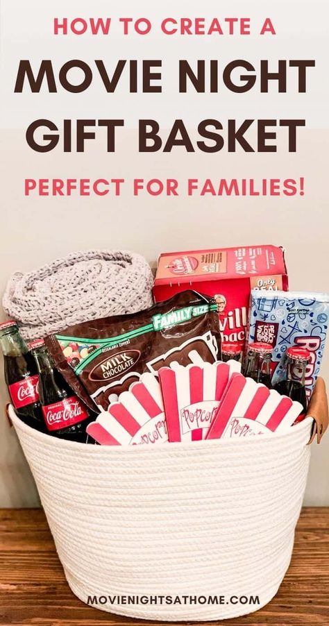 Family Movie Night Gift Basket, Family Movie Night Gift, Movie Basket, Movie Basket Gift, Movie Night Basket, Grinch Punch, Theme Baskets, Family Gift Baskets, Movie Night Gift Basket