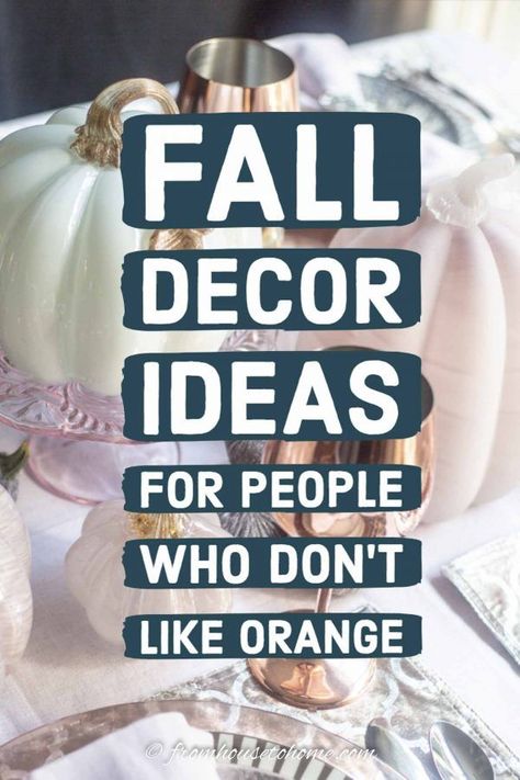 I LOVE these fall home decorating ideas that use non-traditional colors. I'm not a big fan of orange and other autumn colors so this is perfect for my seasonal living room decor!  #fromhousetohome #autumndecor #falldecor #falldecorating #fallhomedecor #thanksgiving Traditional Fall Decor, Fall Living Room Ideas, Fall Home Decor Ideas, Decorating For Fall, Mercury Glass Candles, Mercury Glass Candle Holders, Sewing Room Storage, Fall Vignettes, Decor Color Schemes