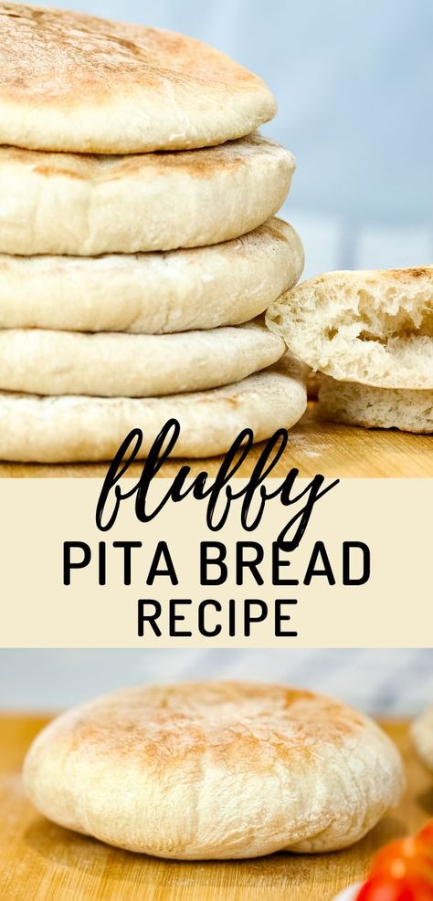 Pitta Bread Recipe, Pane Pita, Whole Wheat Pita Bread, Homemade Pita, Homemade Pita Bread, Pita Bread Recipe, Pita Pockets, Pitta Bread, Whole Wheat Pita