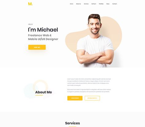 Personal Portfolio Website Design, Cv Website, Personal Website Design, Cv Portfolio, Personal Resume, Simple Web Design, Web Portfolio, Portfolio Resume, Freelance Web Design