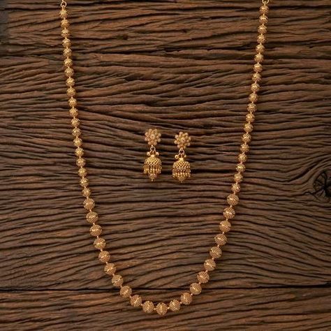 Long Gold Necklace Indian, Indian Long Necklace, Necklace Long Gold, Long Gold Necklace, Antique Gold Jewelry Indian, Gold Necklace Indian, Gold Jewelry Simple Necklace, Gold Necklace Indian Bridal Jewelry, Necklace Indian