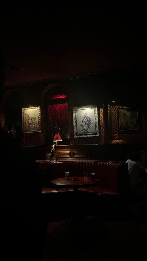 Jazz Club Aesthetic Wallpaper, Nocturne Aesthetic, Goth Bar Aesthetic, Vintage Bar Aesthetic Dark, Dark December Aesthetic, Jazz Noir Aesthetic, Bar At Night Aesthetic, Bar Dark Aesthetic, Jazzpunk Aesthetic