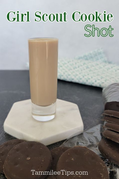 Dirty Girl Scout Shot, Oatmeal Cookie Drink Alcohol, Cookie Shots Recipe, Oatmeal Cookie Shot Recipes, Cookie Cocktails, Pina Coloda, Chocolate Cake Shot, Easy Shot Recipes, Cookie Shot