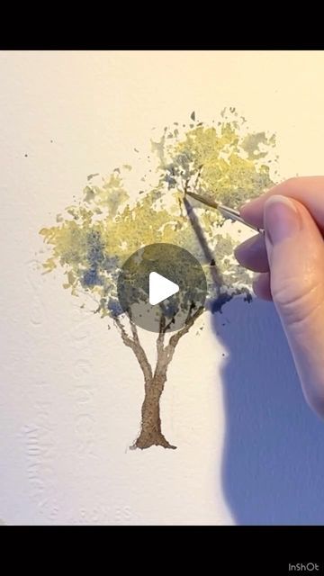 How To Watercolor Trees, Painting Trees Watercolor, Watercolour Trees Painting, Trees In Watercolour, Watercolour Beginner, Watercolour Tree, Tree Watercolour, Watercolour Trees, Aspen Trees Painting