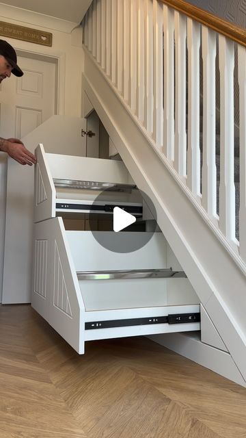 Under Staircase Ideas, Stairs Storage Drawers, Under Stairs Drawers, Office Under Stairs, Storage Under Staircase, Cabinet Under Stairs, Under Stairs Space, Stairway Storage, Under Stairs Storage Ideas